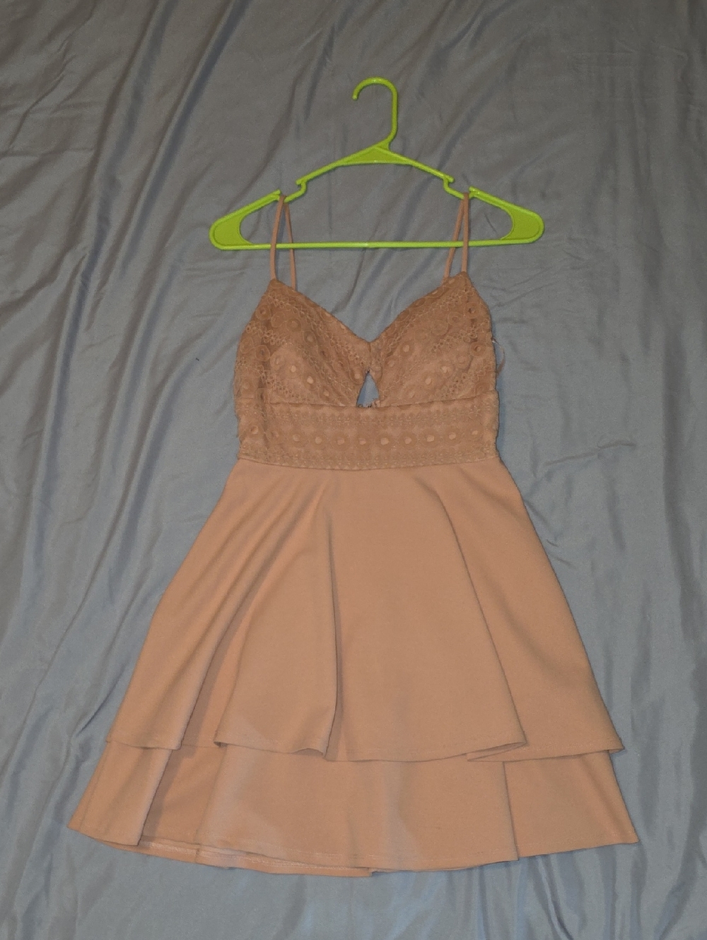 Peach Lace City Studio Dress Never Worn Size 5